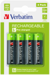 Batteries Verbatim AA Premium Rechargeable 4-Pack 2500mAh
