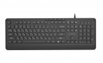 Gembird KB-MCH-05-CYRL Slim wired multimedia keyboard, black, RU layout