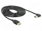 Cable | USB 2.0 | gold-plated | 3m | black | 24AWG,28AWG | 480Mbps