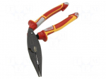 Pliers | insulated,curved | for cutting wire,for wire stripping