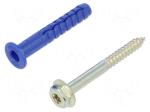 Plastic anchor | with screw | 10x60 | zinc-plated steel | FFS | 50pcs.