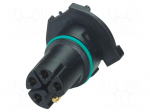 Connector: M12 | contact insert | PIN: 5 | 63V | straight | THR | 16A | 4+PE