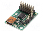 Servo controller | USB-UART | Channels: 6 | 216x305mm | 5&divide;16VDC | 4.8g