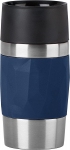 Emsa Travel Mug Compact thermal mug 0.3 liters (dark blue, screw cap)