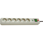 Brennenstuhl Eco-Line socket strip 6-way (light grey, 1.5 meters, 13,500A overvoltage protection)