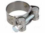 T-bolt clamp | W: 20mm | Clamping: 32&divide;35mm | chrome steel AISI 430