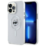 Karl Lagerfeld KLHMP14XHLSCHH iPhone 14 Pro Max 6.7" Hardcase IML Metal Choupette Head / white