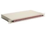 Equip 24-Port Fiber Optic Splice Box, LC Duplex, OM4, 1U, Equipped, Grey