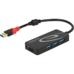 USB-jaotur Delock 1x SD 1x microSD + 3x USB-A 3.1 Gen1 (62899)