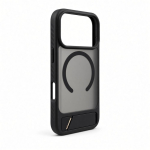Back panel cover Evelatus Apple iPhone 18 Pro Rubber Coated MagSafe With Stand Case Black