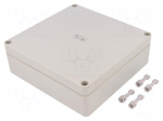 Enclosure: multipurpose | X: 180mm | Y: 182mm | Z: 63mm | flat | TK PS