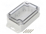Enclosure: multipurpose | X: 70mm | Y: 105mm | Z: 40mm | ABS | grey | IP67
