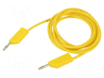 Test lead: single | 60VDC | 30VAC | 32A | Len: 2m | yellow | MLN 200/2,5