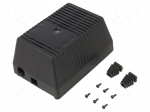 Enclosure: for power supplies | X: 97mm | Y: 137mm | Z: 67mm | ABS | black