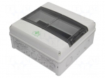 Enclosure: for modular components | IP65 | grey | No.of mod: 12 | IK08