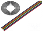 Wire: ribbon | stranded | Cu | 10x0,22mm2 | unshielded | PVC | 300V | 50m