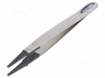 Tweezers | Tip width: 2.3mm | Blade tip shape: squared | ESD