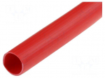 Insulating tube | Mat: PVC | red | -45&divide;125&deg;C | &Oslash;int: 4mm | L: 50m