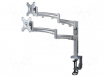 LCD monitor holder | Mounting: screw terminals | Colour: silver