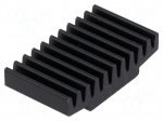 Heatsink: extruded | black | L: 17mm | W: 30mm | H: 7.5mm | 17K/W | anodized