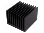 Heatsink: extruded | grilled | black | L: 100mm | W: 95mm | H: 70mm