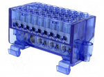 Splice terminal: distribution block | ways: 1 | terminals: 26 | blue