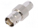 Adapter | SMA male,BNC female | Insulation: teflon | 50&Omega; | straight
