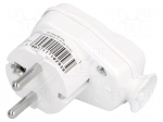 Connector: AC supply | male | plug | 2P+PE | 250VAC | 16A | white | PIN: 3