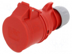 Connector: AC supply 3-phase | socket | female | 16A | 400VAC | IP44