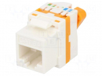 Socket | RJ45 | PIN: 8 | Keystone | Layout: 8p8c | IDC | angled 90&deg;
