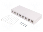 Socket | RJ45 housing | unshielded,Keystone | Colour: white | female