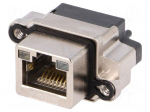 Socket | RJ45 | IP68 | THT | for panel mounting | straight