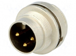 Connector: M16 | socket | male | soldering | PIN: 3 | 5A | 250V | IP68