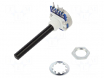 Potentiometer: shaft | single turn | 100k&Omega; | &plusmn;20% | 0.4W | linear | 6mm