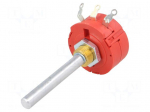 Potentiometer: shaft | single turn | 1k&Omega; | 2W | &plusmn;10% | 6mm | Shaft: smooth