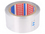 Tape: duct | W: 50mm | L: 50m | Thk: 30um | grey | acrylic | aluminium | 3%