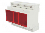 Enclosure: for DIN rail mounting | Y: 90.2mm | X: 106.25mm | Z: 57.5mm