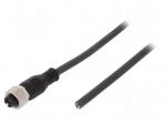 Connection lead | M12 | PIN: 5 | straight | 5m | plug | 125VAC | 4A | female
