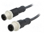 Cable: for sensors/automation | PIN: 4 | M12-M12 | 1m | plug | plug | 250V