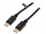 Cable | DisplayPort 1.4 | DisplayPort plug,both sides | 3m | black