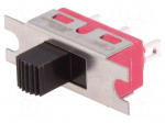 Switch: slide | Pos: 2 | SPDT | 3A/250VAC | 6A/28VDC | ON-ON | -30&divide;65&deg;C