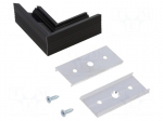 Connector 90&deg; | black | aluminium | Application: CORNER14 | anodized