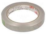 Tape: shielding | W: 15mm | L: 16.5m | Thk: 0.101mm | acrylic | copper