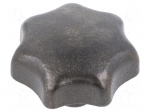 Knob | &Oslash;: 63mm | Int.thread: M12 | cast iron | DIN 6336