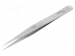 Tweezers | 120mm | for precision works | Blade tip shape: sharp