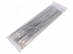 Cable tie | 288mm | -80&divide;500&deg;C | FLEXIMARK&reg; | stainless steel | slide