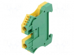 Splice terminal: rail | 1kV | screw terminal | yellow-green | wemid