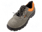 Shoes | Size: 43 | grey-black | leather | with metal toecap | 7246E