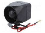 Sound transducer: siren | -40&divide;85&deg;C | Uoper: 9&divide;16VDC | Urated: 12VDC