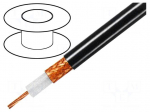 Wire: coaxial | RG213/U | stranded | Cu | PVC | black | 100m